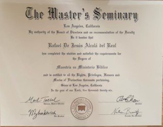 Diploma de Rafael de Jesús Alcalá del Real